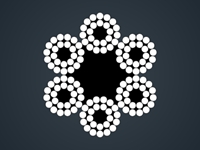 点接触钢丝绳6x24+7FC