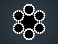 点接触钢丝绳6x15+7FC