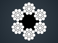 线接触钢丝绳6x19S+FC/IWR