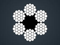 线接触钢丝绳6x19W+FC/IWR