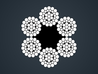 ​线接触钢丝绳6x37S+FC/IWR