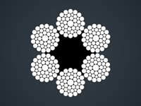 线接触钢丝绳6x41WS+FC/IWR