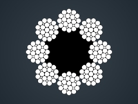 线接触钢丝绳8x25Fi+FC/IWR