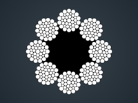 线接触钢丝绳8x31WS+FC/IWR