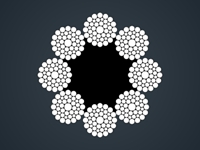 线接触钢丝绳8x41WS+FC/IWR