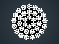 多层股不旋转钢丝绳34x7+FC/IWC