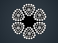 三角股钢丝绳6Vx37S+FC/IWR