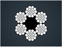 ​压实股钢丝绳6Kx26WS-FC/IWRC