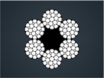 ​压实股钢丝绳6Kx25FI-FC/IWRC