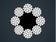 压实股钢丝绳8xK25FI-FC/IWRC