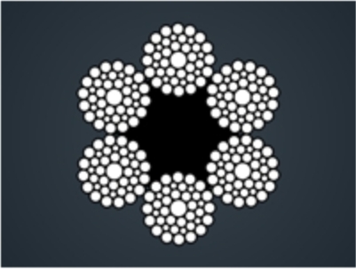 粗直径钢丝绳6x41WS+FC/IWR