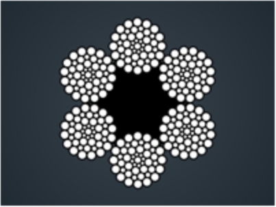 粗直径钢丝绳6x49SWS+FC/IWR