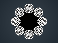 ​粗直径钢丝绳8x65FNS+FC/IWR