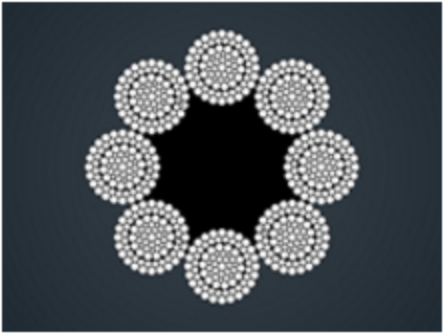 ​粗直径钢丝绳8x84WSNS+FC/IWR