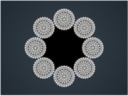 粗直径钢丝绳8x111WSNS+FC/IWR