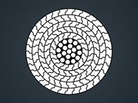 五层圆形及X形钢丝