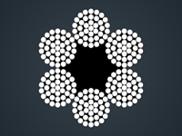 点接触钢丝绳6x37+FC/IWR(IWS)