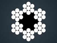 线接触钢丝绳6x7+FC/IWR(IWS)