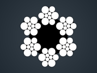 线接触钢丝绳6x9W+FC/IWR(IWS)